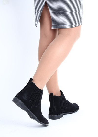 Klasyczne sztyblety w kolorze czarnym Audria- Obuwie