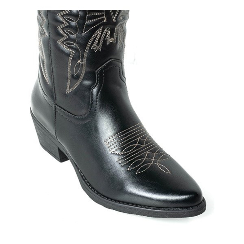 Чорні чоботи типу ковбойських до середини литки Cowboy - Взуття