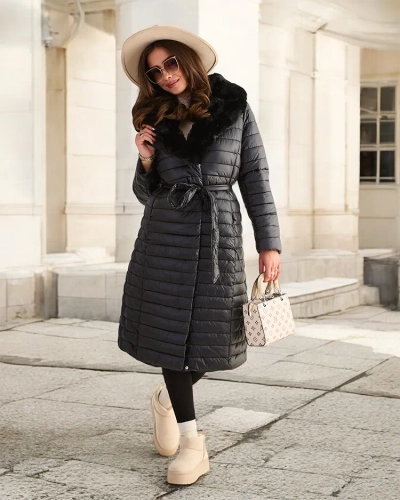 Royalfashion Dlouhý ženský kabát