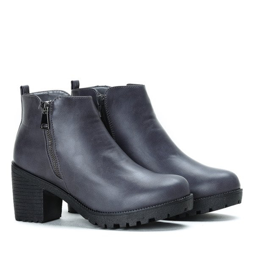 Szare botki na słupku Nightcall - Obuwie