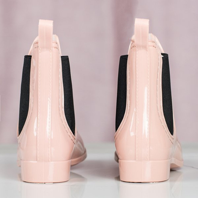 Béžové gumové lakované galoše Furu - Footwear 1