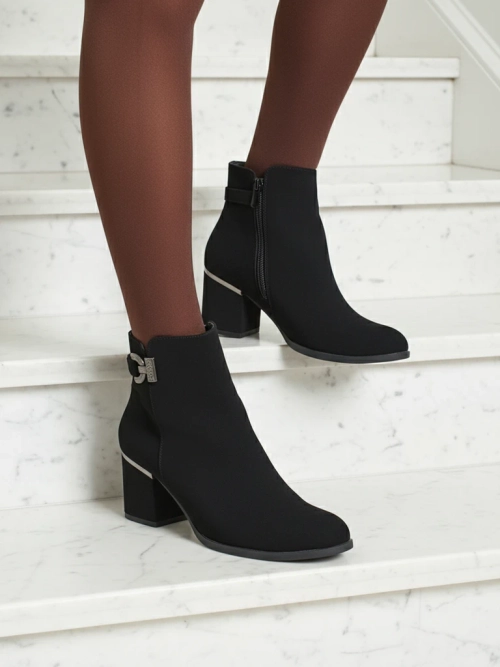 Ботильйони жіночі еко шкіряні на підборах-стовпчику Ruvina