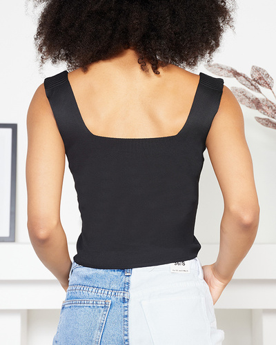 Černý dámský páskový Crop Top - Oblečení