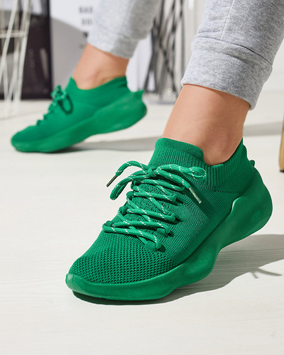 Зелені жіночі спортивні сліпони на шнурівці Oteva- Footwear