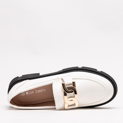 Dámské bílé boty s řetízkem Semla - Obuv