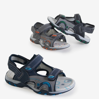 Tmavě modré dětské sandály na suchý zip od Rupert - Footwear