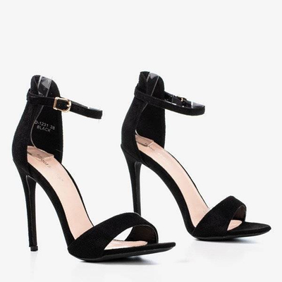 Černé dámské sandály na vysokém podpatku Gold Rush - Footwear 1