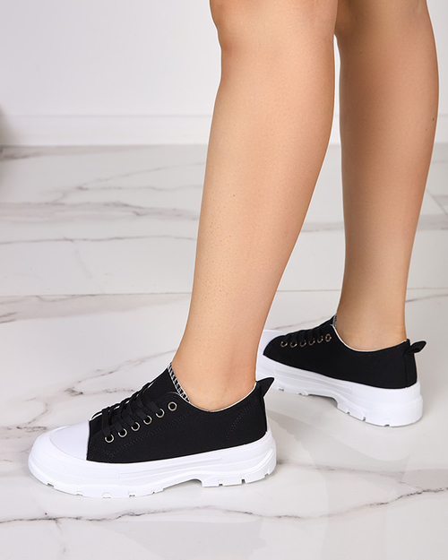 Чорні жіночі кеди на високій підошві Mytiko