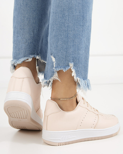 Světle růžové dámské boty tenisky typu Jaminso - Obuv