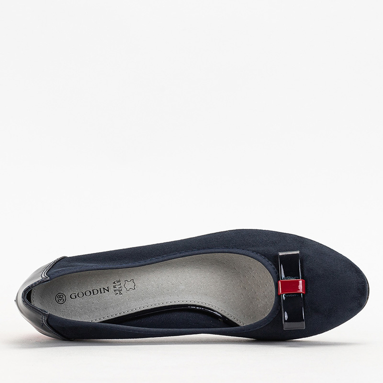 Tmavě modré dámské vysoké podpatky Sentiso - Obuv