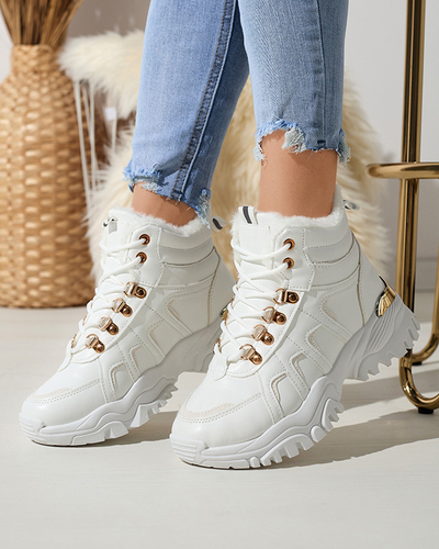 Bílé sněhule z ekokůže Vetorr- Obuv