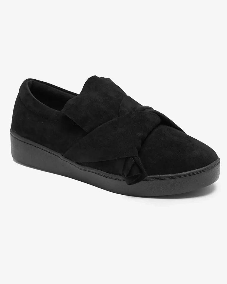 Černé dámské slip on tenisky z ekokůže Bliwix - Obuv