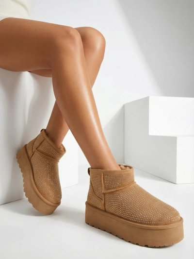 Royalfashion Beige dámské sněhule A'la UGGs Corob