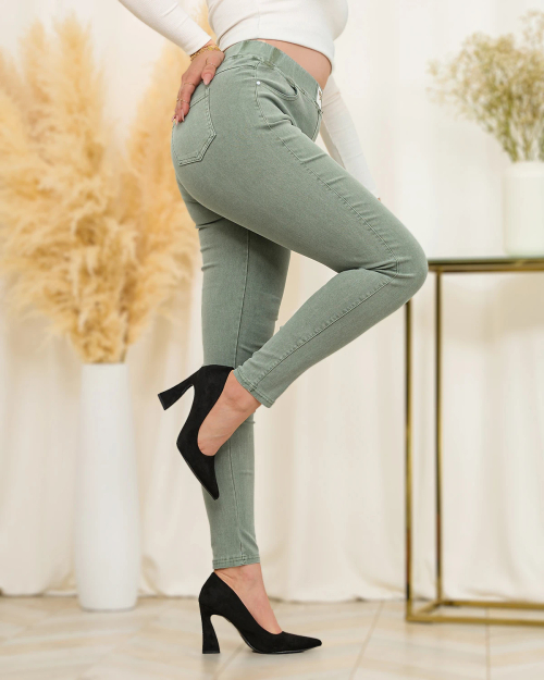 Royalfashion Зелені жіночі лосини a'la jeans