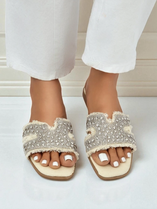Royalfashion Жіночі босоніжки з стразами CrystalEase