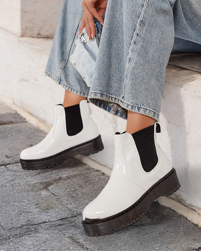 Royalfashion Dámské kožené boty Movitas eko