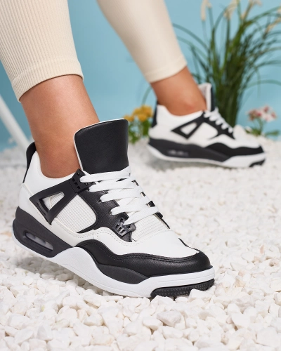 Černobílá dámská sportovní obuv Evoile- Obuv