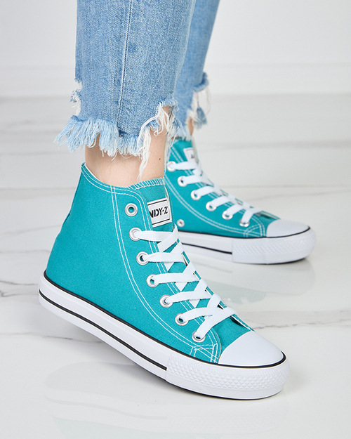 Бірюзові жіночі високі кеди Garet