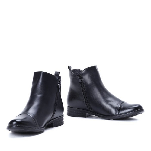 Czarne sztyblety z ekoskóry - Obuwie