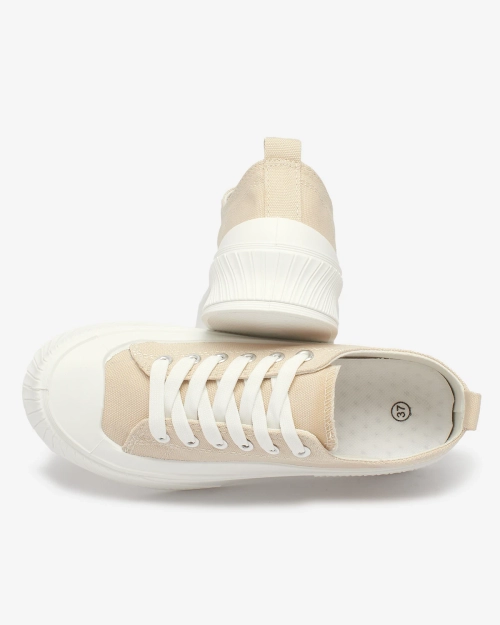 Royalfashion Бежеві спортивні кросівки на платформі Luceri