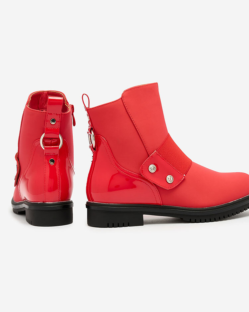 Royalfashion Червоні матові жіночі черевики Setipfa