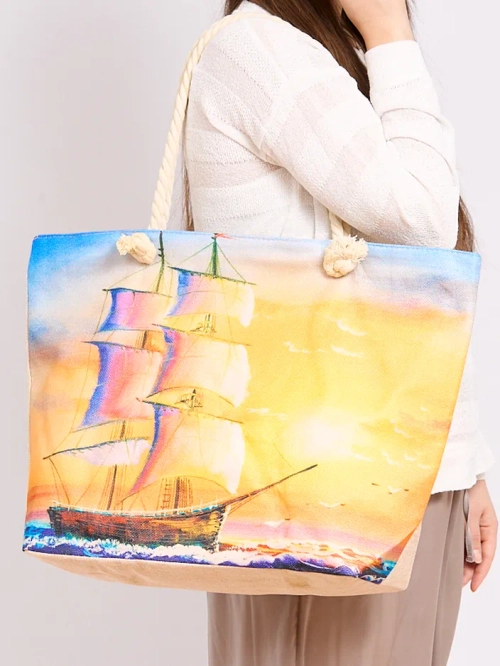 Royalfashion Велика тканинна сумка з принтом