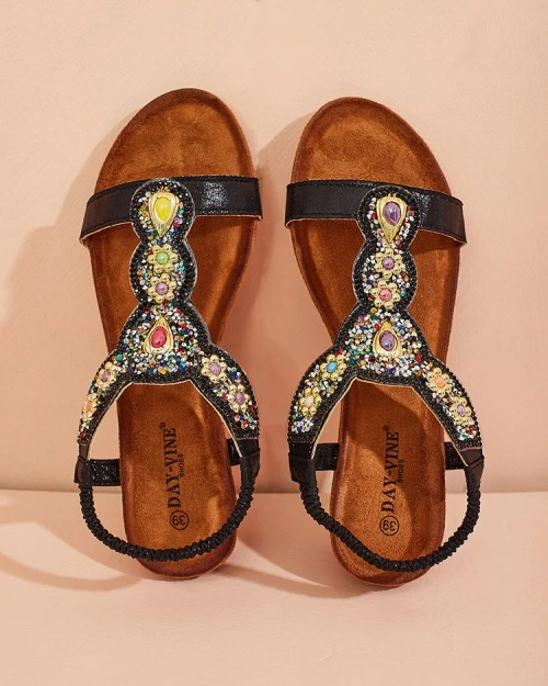 Royalfashion Жіночі босоніжки Subbel зі стразами