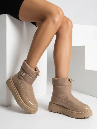 Royalfashion Жіночі черевики-сліпони для снігу коричневого кольору Ireda