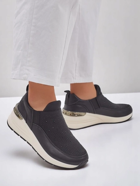 Royalfashion dámské sportovní boty na slip-on s kamínky Elera