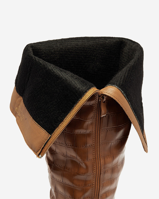 Dámské kozačky Mastiu ve velbloudí barvě - Obuv