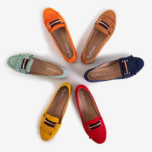 Зелені жіночі лофери з бахромою Morisa