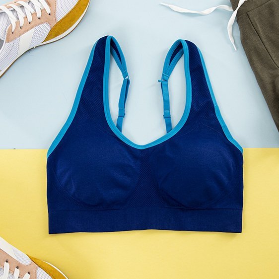 Kobaltová dámská sportovní podprsenka - spodní prádlo