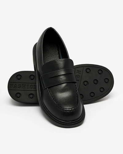 Royalfashion Класичні жіночі чорні мокасини Ojeri