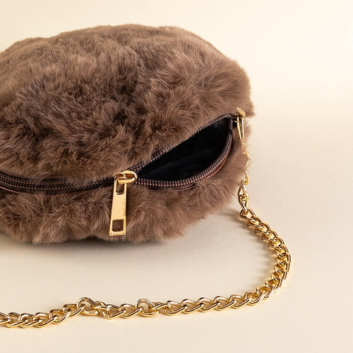 Коричнева хутряна сумочка