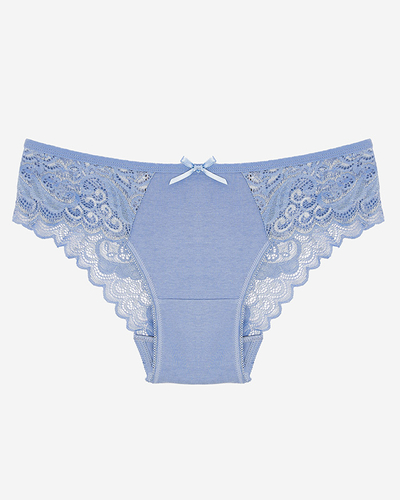 Жіночі мереживні трусики сині - Нижня білизна