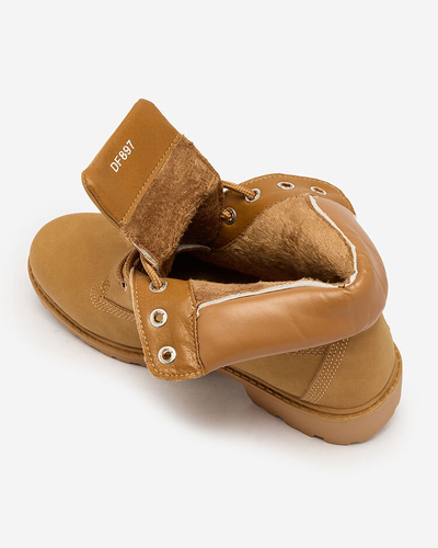 Royalfashion Hnědé dámské trapéry Karveliea