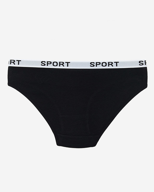 Чорні бавовняні жіночі трусики - Нижня білизна