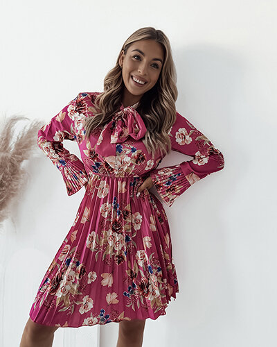 Royalfashion Dámské květinové mini šaty