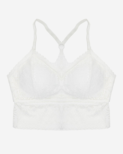 Dámská krajková braletka v bílé barvě - Spodní prádlo