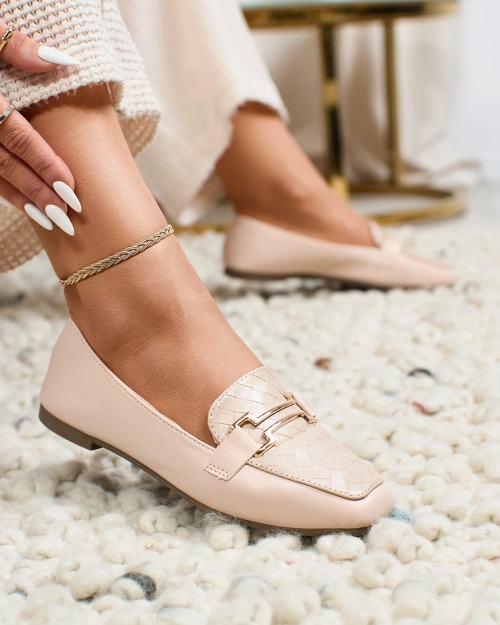 Royalfashion Бежеві жіночі мокасини Bulerol