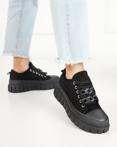 Černé vysoké dámské tenisky Mishta - Obuv