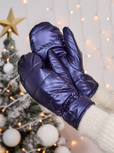 Royalfashion Dámské tmavě modré rukavice