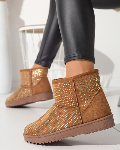 Dámské sněhule s velbloudími kubickými zirkony Rudis - Obuv