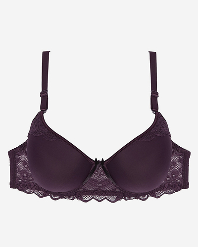 Dámská krajková podprsenka ve fialové barvě - Spodní prádlo