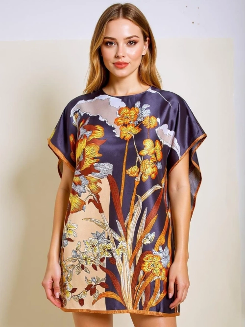 Сукня Парео Callista Nero з кольоровим квітковим мотивом Royalfashion