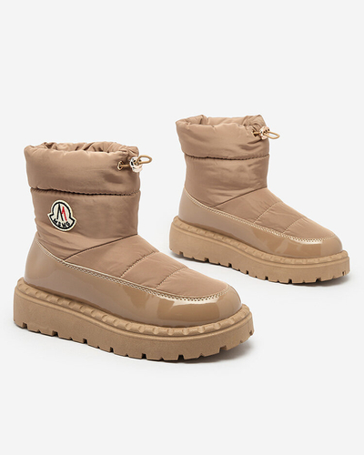 Royalfashion Жіночі черевики-сліпони для снігу коричневого кольору Ireda