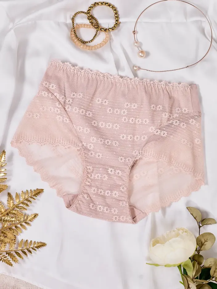 Royalfashion Bavlněné krajkové dámské kalhotky ve velikosti PLUS