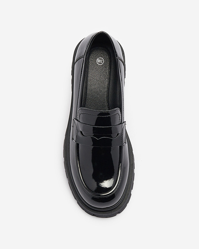 Чорні лаковані мокасини для жінок Noppel Footwear