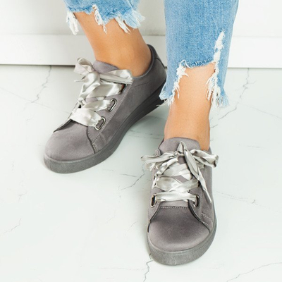 Сірі кросівки, пов’язані стрічкою Trinia - Взуття