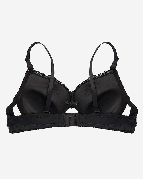 Чорно-рожевий жіночий мереживний бюстгальтер - Жіноча білизна